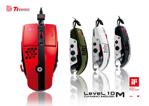 曜越 Tt eSPORTS Level 10 系列產品《Level 10 M 電競滑鼠》榮獲 2013 iF 產品設計獎項國際專業榮譽肯定