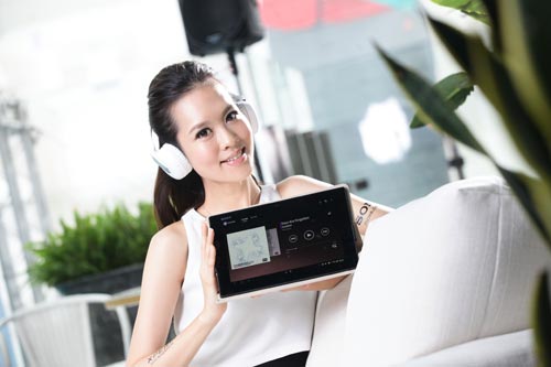 Sony前瞻的One-touch 分享功能,透過NFC連結不同產品,傳輸音樂、照片