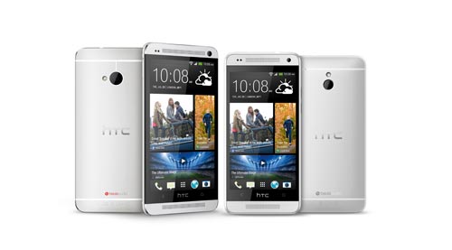 新 HTC One (左) 與 HTC One mini (右)