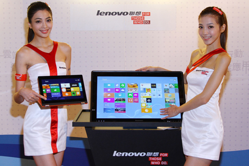 Lenovo 聯想 Model 現場展示新品 IdeaPad Yoga11s 及 IdeaCentre Horizon