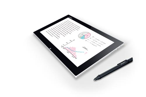 VAIO Tap 11 的 11.6 吋螢幕解析度為 1920 x 1080,採用 IPS 面板並且當然具備觸控功能,也可支援手寫筆輸入