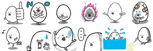 WeChat 貼圖市集裡新增樂意和你做朋友的「蛋先生」免費動態貼圖,Kuso 讓人會心一笑!