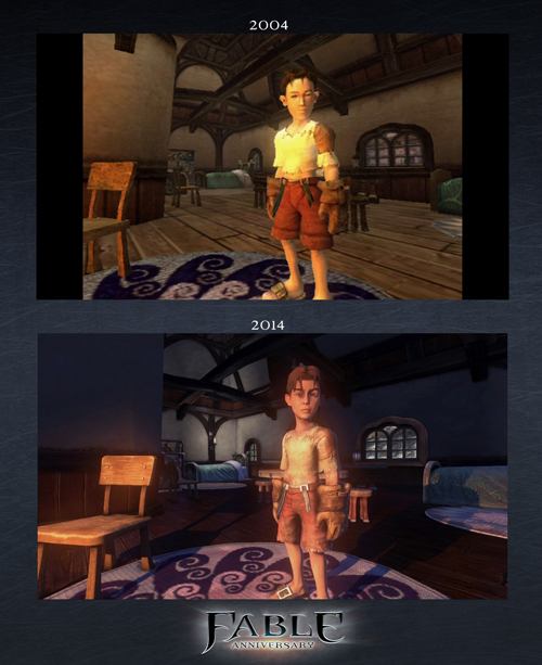 Fable Anniversary《神鬼寓言:紀念版》與 2004 年版本的比較圖