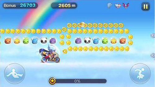 全新《GunZ Dash》app 社群遊戲只要動動兩根指頭就可操縱人物動作,讓角色跳越或滑行以獲得更多金幣、鑽石升級裝備。