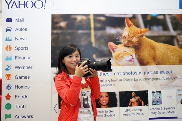 貓夫人帶猴硐貓,環遊全球Yahoo首頁推銷台灣
