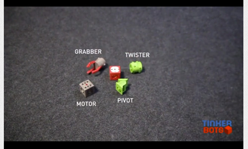TinkerBots 的主要元件,畫面擷取自 TinkerBots 介紹影片