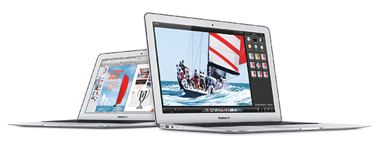 目前 Apple 續航力最長的筆電:MacBook Air,用上燃料電池後續航力將在大幅提升,圖片來源:Apple