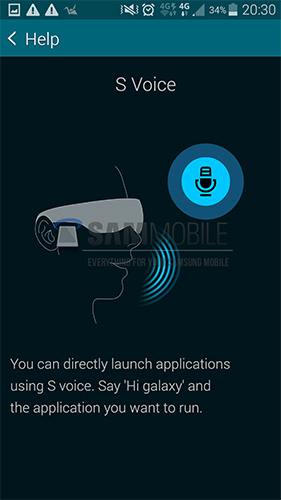 可以透過 S Voice 功能進行聲控操作,畫面擷取自 SamMobile 網站