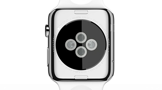 Apple Watch 在背面設置了包括心率在內的感測器