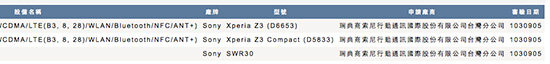 可望在一個月內上市!Sony Xperia Z3、Z3 Compact 通過 NCC 認證