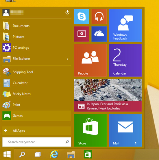 結合動態磚設計的開始功能表,是 Windows 10 的最大特色