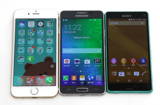 Apple iPhone 6 V.S Samsung Galaxy Alpha V.S Sony Xperia Z3 Compact!美日韓小尺寸旗艦手機比拼:外形手感篇