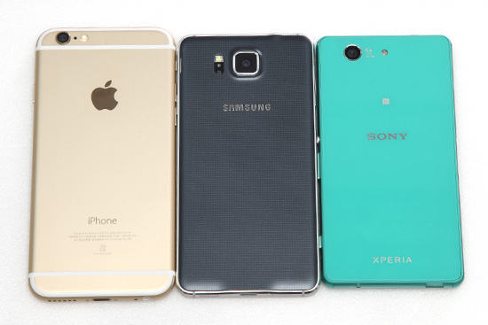 Apple iPhone 6 V.S Samsung Galaxy Alpha V.S Sony Xperia Z3 Compact!美日韓小尺寸旗艦手機比拼:外形手感篇