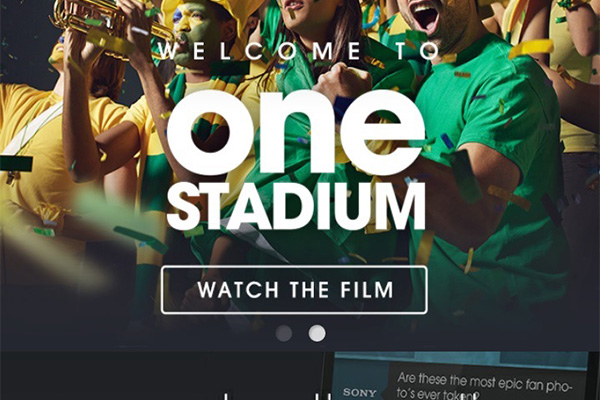 Sony 的「One Stadium」網路平台,同樣可以讓全世界球迷即時在網路上互動分享訊息。