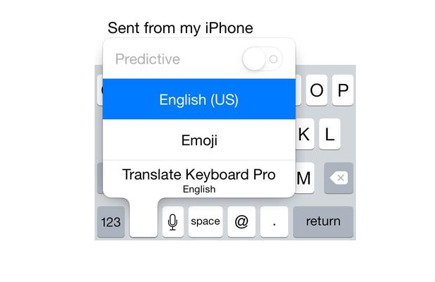 長按左下角的地球圖標,選擇「Translate Keyboard Pro」。﹝圖片取自《Cnet》﹞