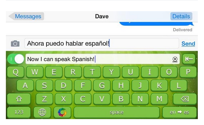 Translate Keyboard Pro可以直接將輸入語言翻譯成其他語言。﹝圖片取自《Cnet》﹞