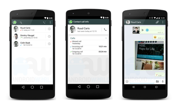 其中也包括聯絡人的通話日期、時間長短等。(資料照,取自Andriod World)