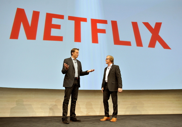 亞馬遜的勁敵 Netflix 也於去年 9 月宣布進軍電影產業。(法新社)