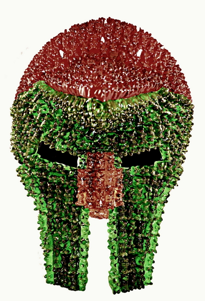 小熊軟糖製成的神鬼戰士頭盔。(圖片來源/crummygummy)