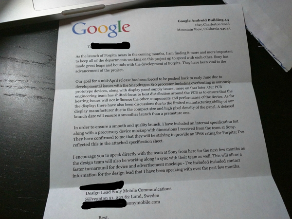外界是認為這份文件的報料規格會不會太完整了點?難道 Google 的保密功力有這麼弱嗎?(圖片來源/nexus 論壇)