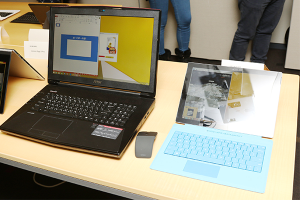 左邊的大尺寸電競筆電與右方的平板筆電二合一機種,恰好代表了 Windows 筆電的多樣性