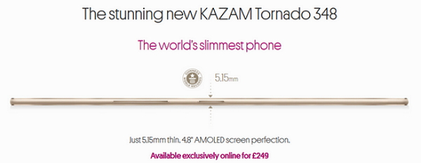 英國就有號稱史上最薄的手機,該手機廠商表示厚度僅有 5.15mm !