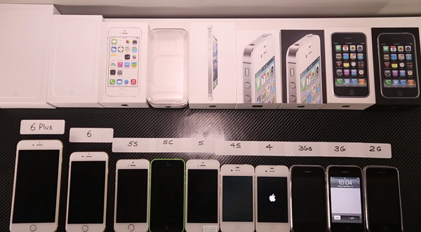 最慢的則是 iPhone 4 ,連更舊的 iPhone 3G 都已經開好機了,iPhone 4還在跑。(圖片來源/EverythingApplePro的YouTube)
