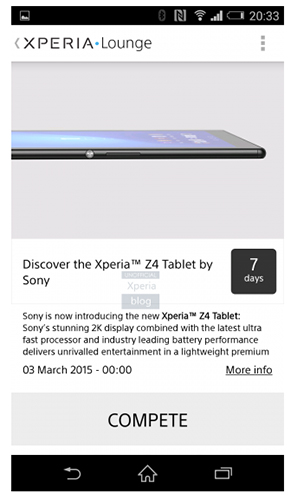 畫面擷取自 Xperia Blog 網站