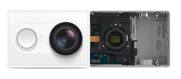 小蟻運動相機更還標榜是 Sony Exmor R BSI CMOS 感光元件以及 Ambarella A7LS 圖像處理器。(圖片來源/小米)