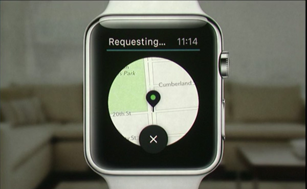 在 Apple Watch 上面也可以呼叫 UBer 共乘服務