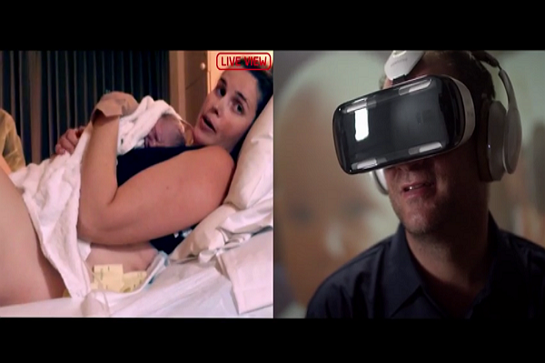 Samsung Australia推出一個名為「LifeLIVE」的感人影片,用新產品「 Gear VR 虛擬實境眼鏡」讓相隔4,000公里的夫妻,共同見證兒子誕生、分享新生的喜悅!(圖片來源/Samsung Australia Youtube)