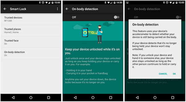 Android 先前即為系統增加許多安全上的功能,現在又推了一項名為「 Smart Lock 」的功能。(圖片來源/AndroidPolice)