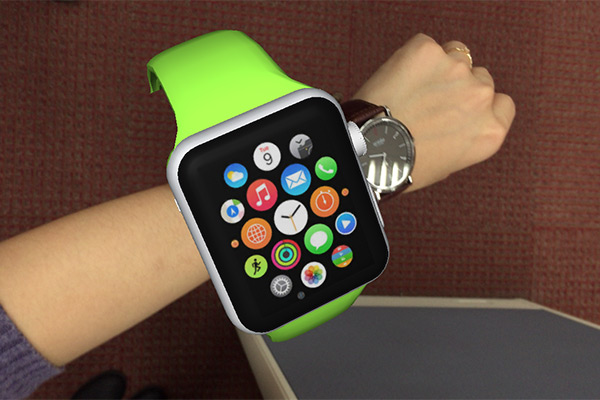 把手機相機對準手腕上的圖案!登愣!Apple Watch 出現惹!!
