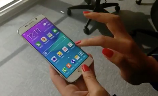測試結果 S6 Edge 居然毫髮無傷,還可正常操控,擷取自 Youtube 畫面