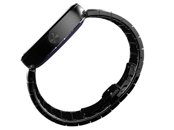 Moto 360 從側面看有一定的厚度。(圖片來源/摩托羅拉)
