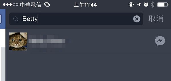 用戶也可以篩選出想聊天的好友，點選其Messenger圖示後，直接互通訊息。（圖／記者陳炳宏翻攝）