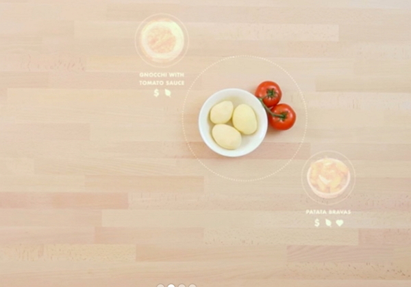 在 IKEA 的概念中,這個智慧料理桌本身就是一個大型食譜。(圖片來源/IKEA)