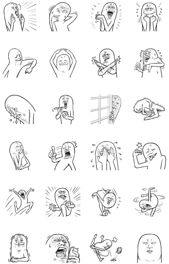 每張都好傳神啊...(讚嘆)（圖片來源／Line個人原創貼圖）