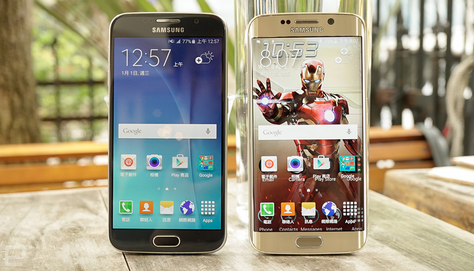 Samsung最近推出的Galaxy S6和S6 Edge。(圖片來源/engadget)