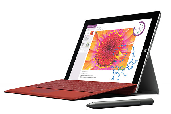 Surface Pro 4 的外型將會跟圖中 Surface Pro 3 差異不大，圖片來源：美聯社