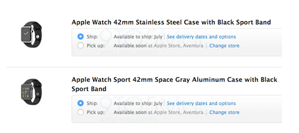 根據 9to5 Mac 網站的報導,蘋果將開放 Apple Watch 到店取貨選項,畫面擷取自 9to5 Mac 網站