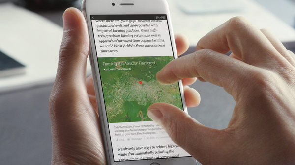 若透過使用「Instant Articles」,用戶不僅能停留在臉書頁面上觀看文章的完整內容,且其讀取時間也可大幅縮短為原先開啟外部連結的十分之一。
