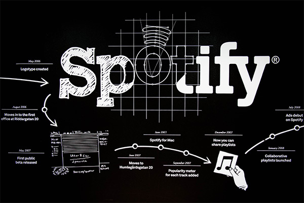 在蘋果推出 Apple Music 之後,如 Spotify 這類現有的線上音樂服務將如何應戰引人矚目,圖片來源:法新社