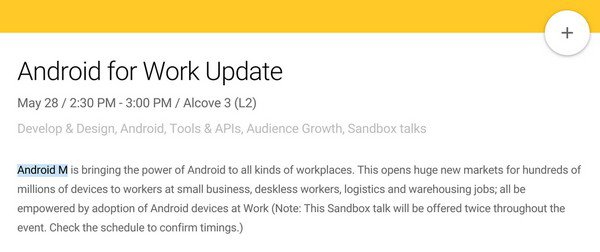 Android M 將主打提升工作方面的新功能。(圖片來源/Google)