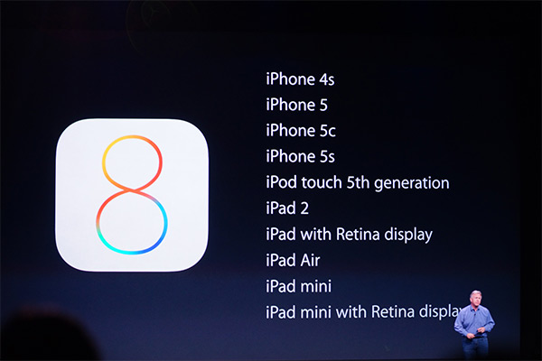 在 iOS 8 升級時,舊款的 iPhone 4 被排除在升級範圍外(攝影/本報記者陳炳宏)