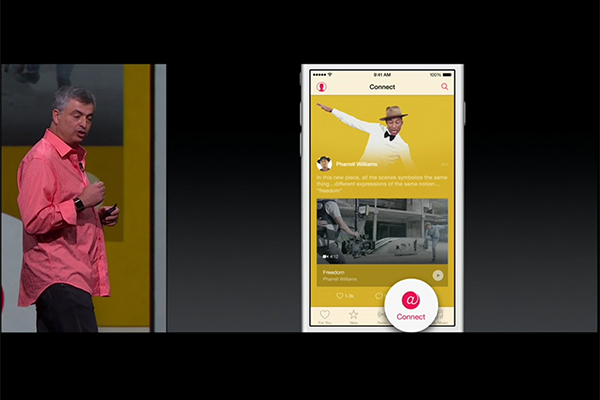 Apple Music 補強了其他音樂軟體不足的社群功能部分,內建 Connect 功能可讓創作者直接跟樂迷分享幕後花絮(圖片來源/擷取自 Apple 官網)