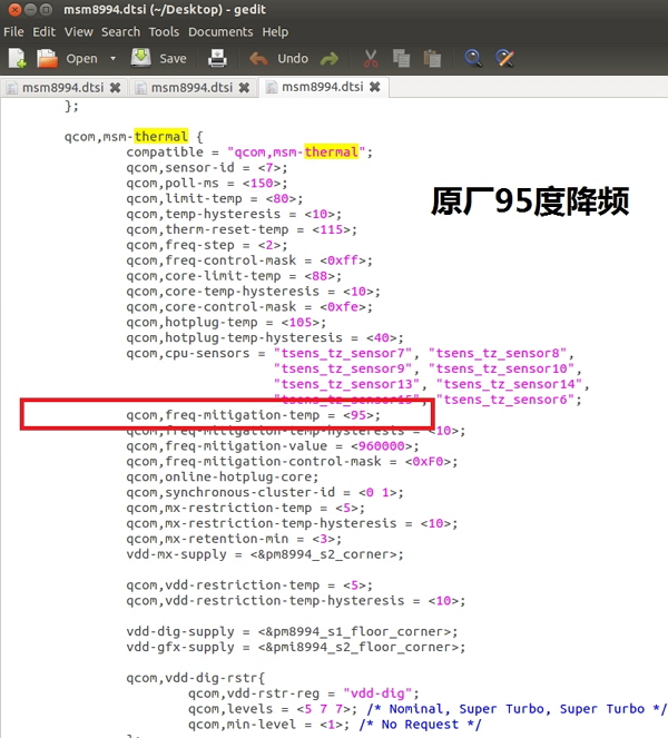 若是核心溫度達到95℃的時候A57就會開始降頻。(圖片來源/驅動之家)