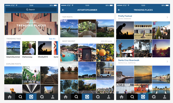 Instagram 今天稍早宣布,推出新的 7.0 版本,並且加入 Explore 探索頁面新功能(圖片來源/擷取自 Instagram 官方部落格)