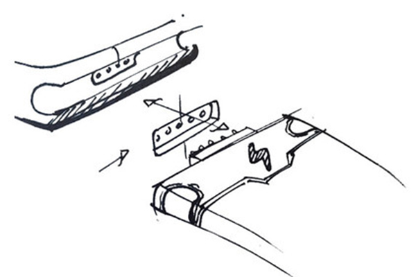 透過 Apple Watch 隱藏的連接埠進行連接充電。(圖片來源/擷取自 Reverse Strap 官方網站)