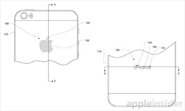 該專利也指出,除了商標之外,感測器也可以藏在背蓋後的「iPhone」、「iPad」標誌後面。(圖片來源/AppleInsider)